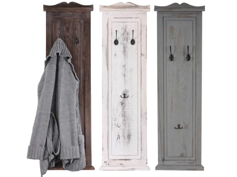 MCW Wandgarderobe H33 2er-Set Grau Shabby