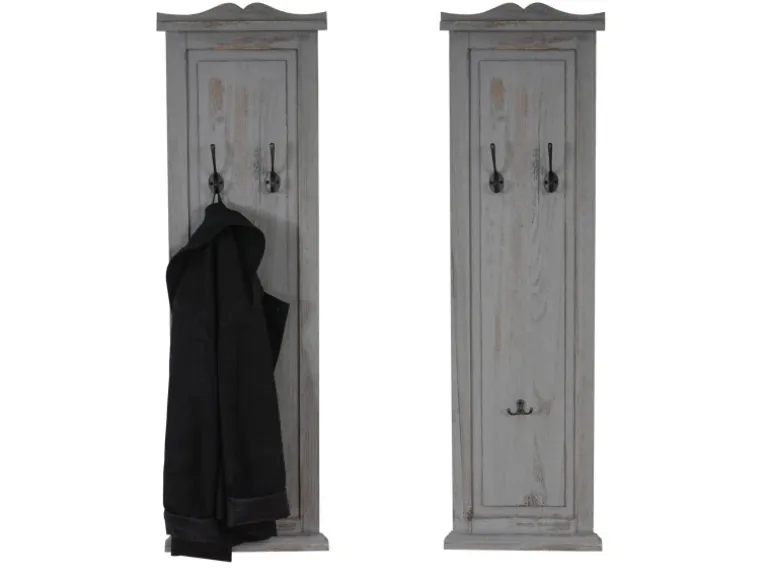 MCW Wandgarderobe H33 2er-Set Grau Shabby