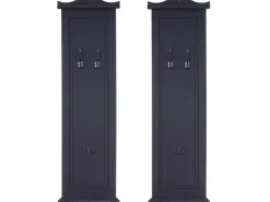 MCW Wandgarderobe H33 2er-Set Dunkelgrau Lackiert
