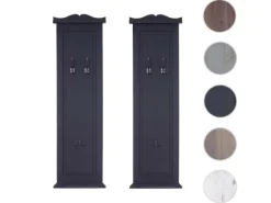 MCW Wandgarderobe H33 2er-Set Dunkelgrau Lackiert