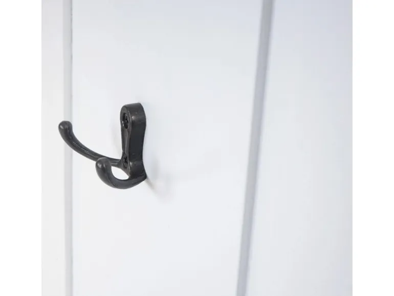 MCW Wandgarderobe H33 2er-Set Weiß Lackiert