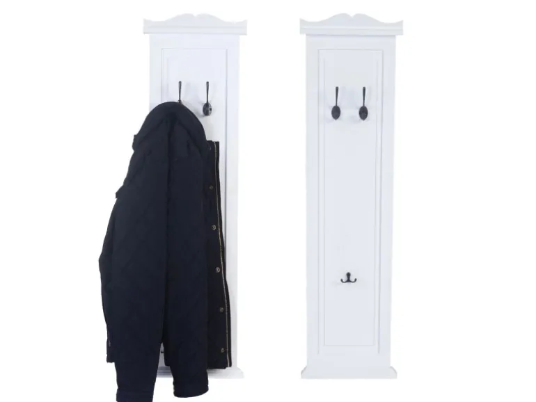 MCW Wandgarderobe H33 2er-Set Weiß Lackiert