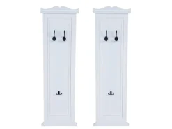 MCW Wandgarderobe H33 2er-Set Weiß Lackiert