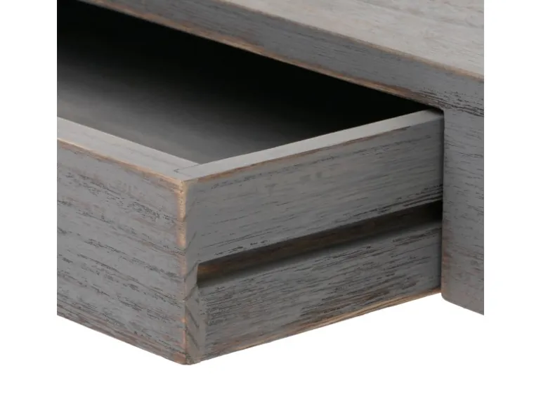 MCW Wandregal H37 Schublade 8x80x25cm Grau Shabby