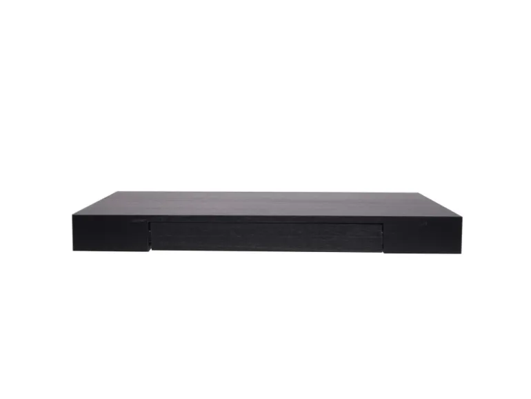 MCW Wandregal H37 Schublade 8x80x25cm Schwarz