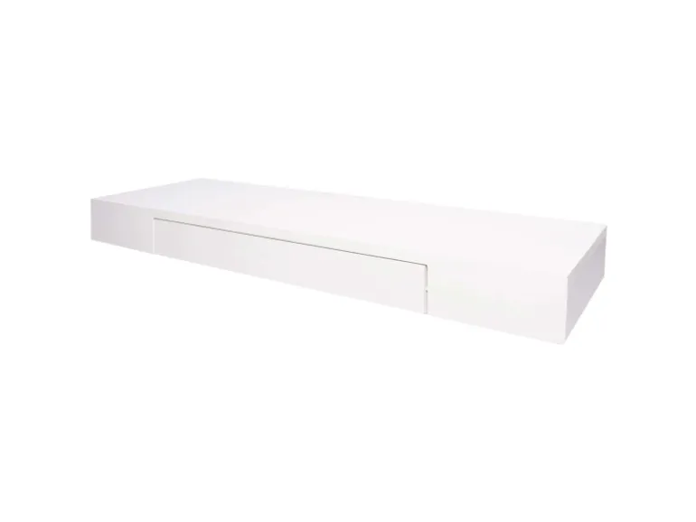 MCW Wandregal H37 Schublade 8x80x25cm Weiß