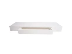 MCW Wandregal H37 Schublade 8x80x25cm Weiß