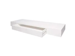 MCW Wandregal H37 Schublade 8x80x25cm Weiß