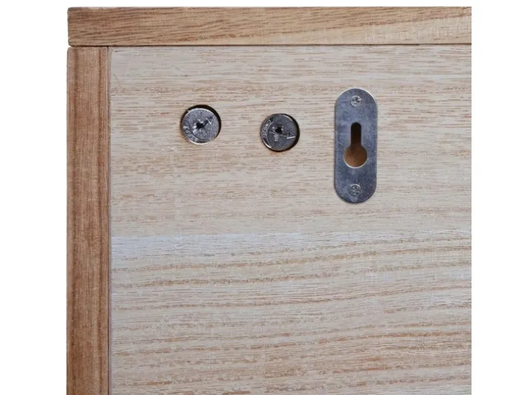 MCW Wandregal K49 Garderobe Wandgarderobe Regal 3 Staufächer 5 Haken 30x80x20cm Holz Naturbraun