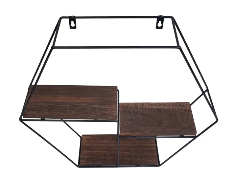 MCW Wandregal K76 43x49x11cm Dunkelbraun