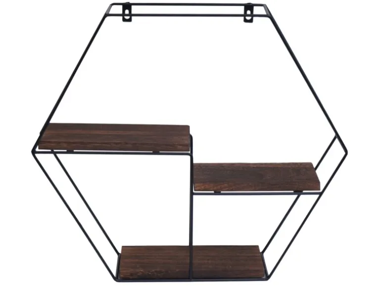 MCW Wandregal K76 43x49x11cm Dunkelbraun