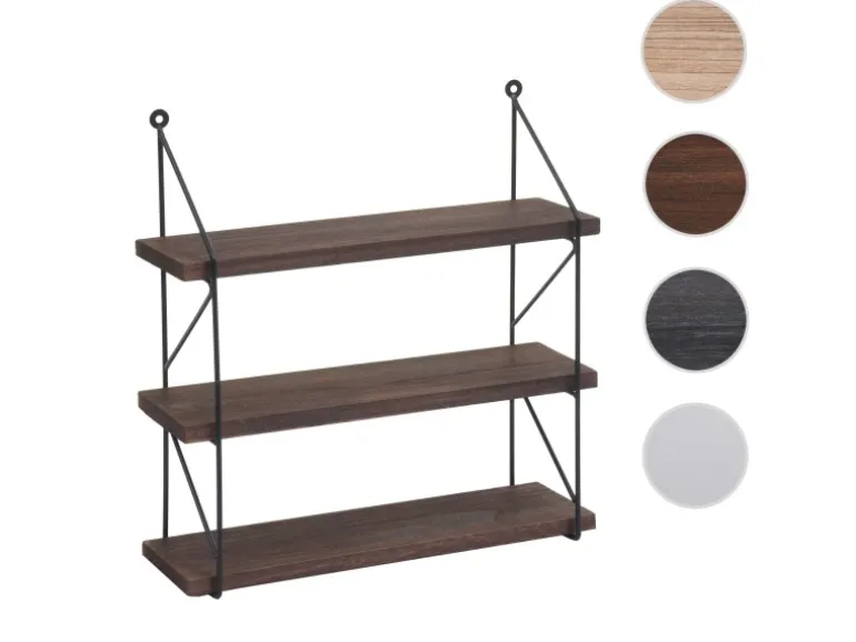 MCW Wandregal K78 40x40x13cm Dunkelbraun