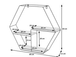 MCW Wandregal K76 43x49x11cm Weiß