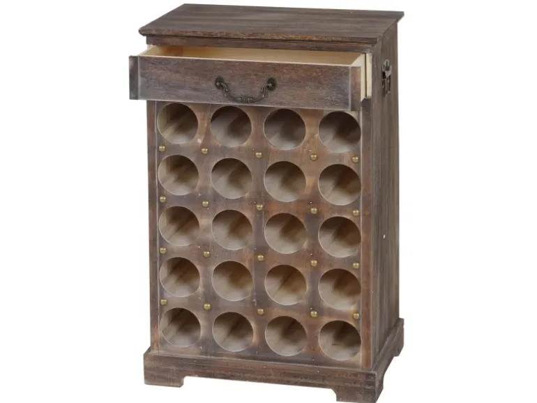 MCW Weinregal Torre H324 Braun