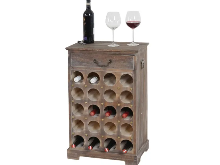 MCW Weinregal Torre H324 Braun