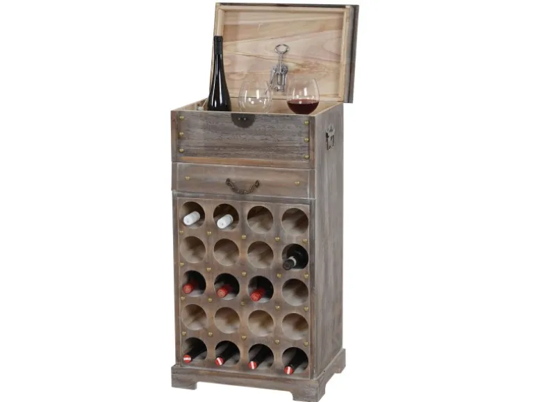 MCW Weinregal Torre H323 Braun