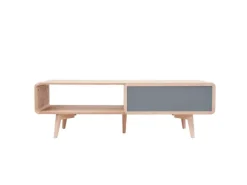 MeGusta FernsehTisch Grau Rechteckig (BxHxT) 120x45x60 cm TV Tisch Arturo