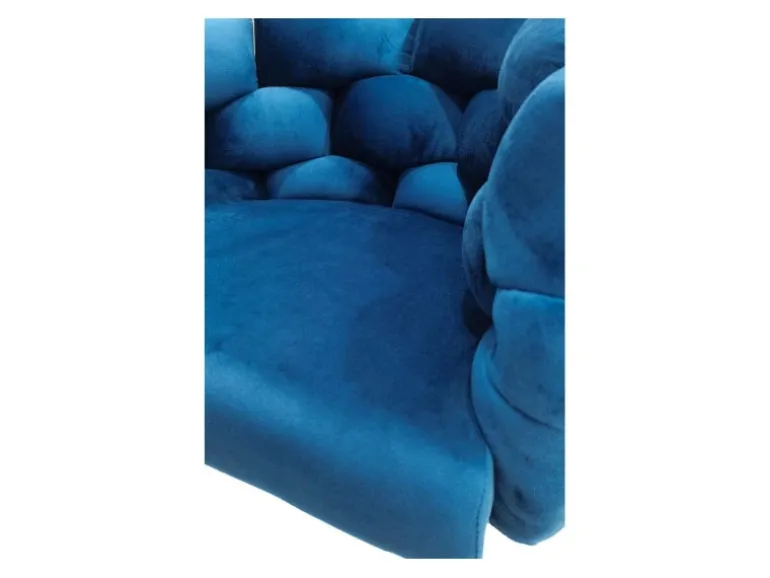 MeGusta Moderner Stuhl 2er-Set Blau Polsterstuhl Esszimmerstuhl mit Armlehne Paula