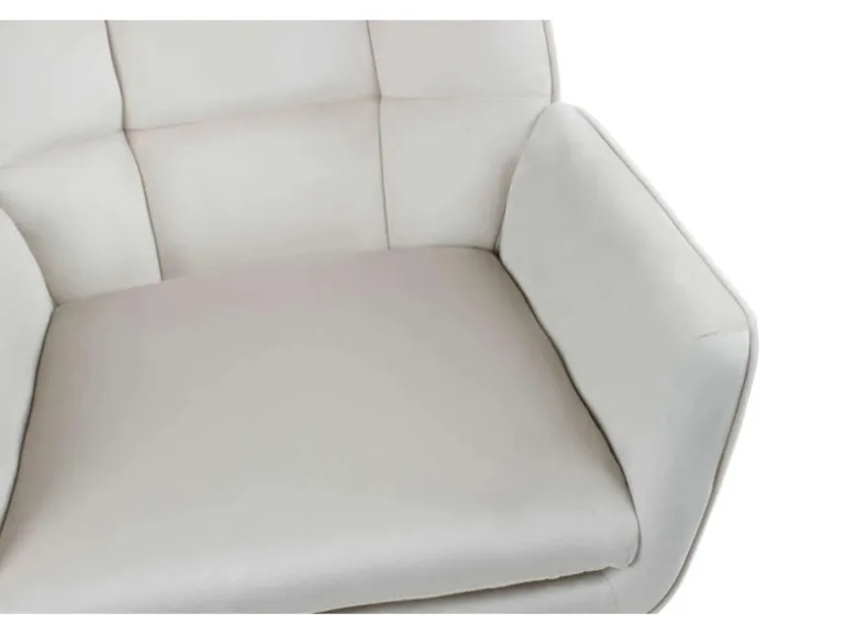 MeGusta Moderner Stuhl Schaukelstuhl Beige Polsterstuhl Esszimmerstuhl mit Armlehne Ronja