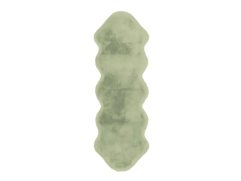 MeGusta Shaggy Hochflor Teppich Uni Mint Polyester 60x180 cm Catalina