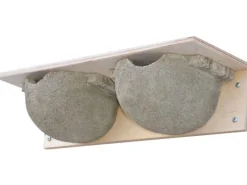 Mehlschwalben Doppelnest 11 cm x 46 cm x 14 cm Grau
