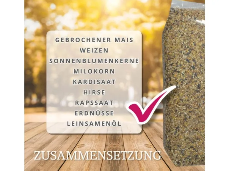 MeinWildvogel WILDVOGEL VITAL 15 kg Vogelfutter Ganzjahresfutter für Wildvögel und Gartenvögel Wildvogelfutter OHNE GENTECHNIK
