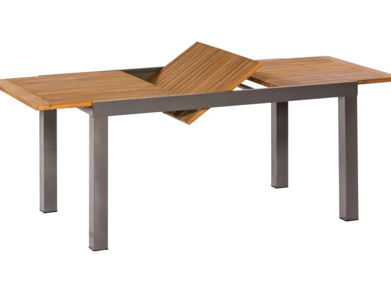 Merxx Gartenmöbel-Set Santorin 7-teilig Stapelsessel & Ausziehtisch