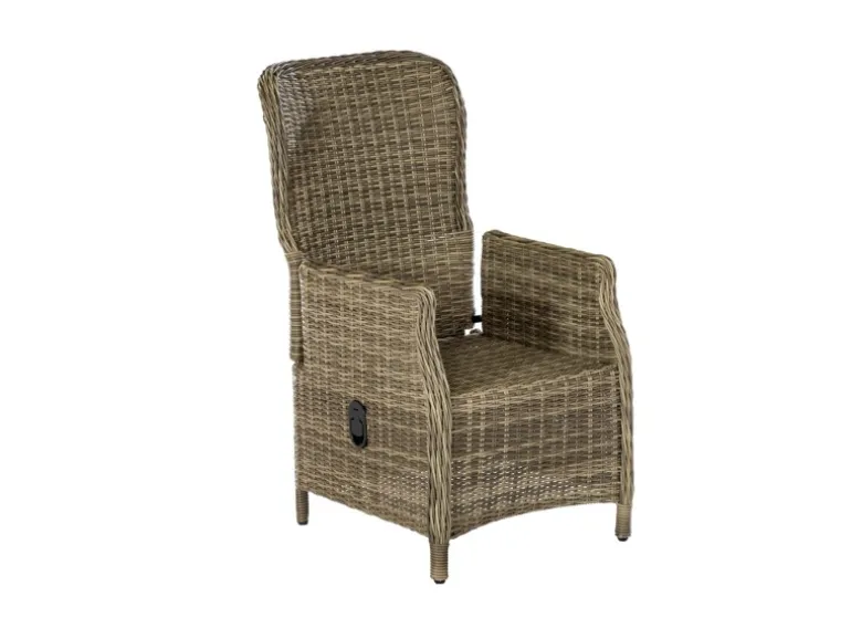 Merxx Riviera Set 9-tlg. Tisch Ø 120 cm Stahl Kunststoffgeflecht