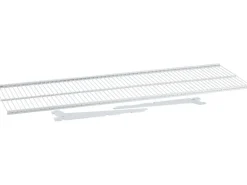 Metall-Drahtboden-Set 25,5 cm x 80,5 cm Weiß-Alu