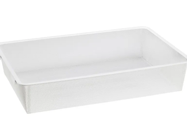 Metall-Drahtgitterkorb 12 cm x 39 cm x 60 cm Weiß-Matt