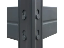 Metall-Eck-Schwerlast-Steckregal Rivet Anthrazit 180 cm x 90 cm x 45 cm x 65 cm