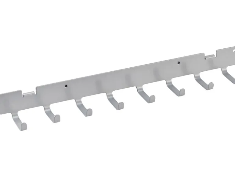 Metall-Hakenschiene 35 cm x 3,5 cm Weiß-Alu
