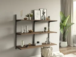 Metall-Wandschiene 2-reihig 100 cm Schwarz