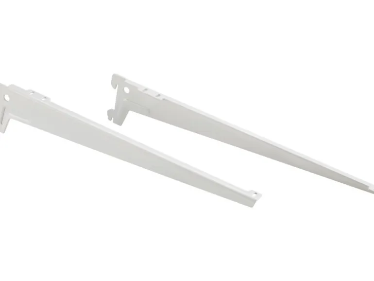 Metall-Winkelträger-Set 1-reihig 38 cm Weiß