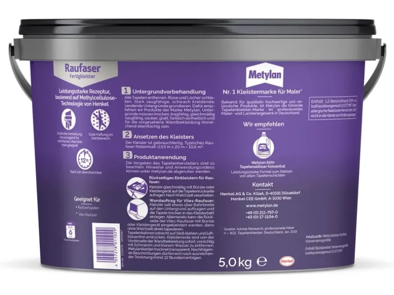 Metylan Raufaser Fertigkleister 5 kg