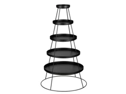 Mica Decorations Etagere 121 cm x Ø 60 cm Schwarz