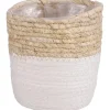 Mica Decorations Korb Rachel Rund Ø 14 cm x 14 cm Weiß