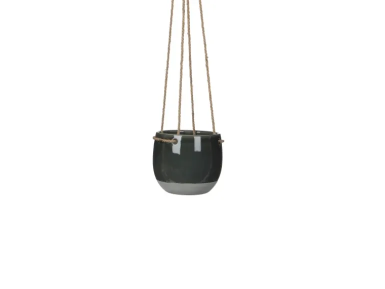 Mica Decorations Resa Hängetopf Dunkelgrau H 11,5 cm x Ø 13,5 cm