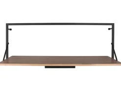 Mirrors & More Metall-Wandregal Becky mit LED-Stripe 10,5 W 30 x 90 x 30 cm