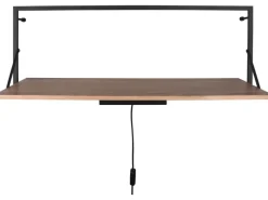 Mirrors & More Metall-Wandregal Becky mit LED-Stripe 10,5 W 30 x 90 x 30 cm