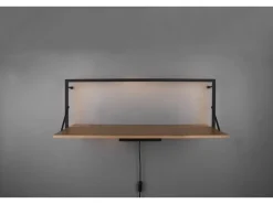 Mirrors & More Metall-Wandregal Becky mit LED-Stripe 10,5 W 30 x 90 x 30 cm