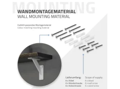 ML-Design 4 Stück Regalhalterung 120 x 120 mm Weiß Aluminium Schwebende