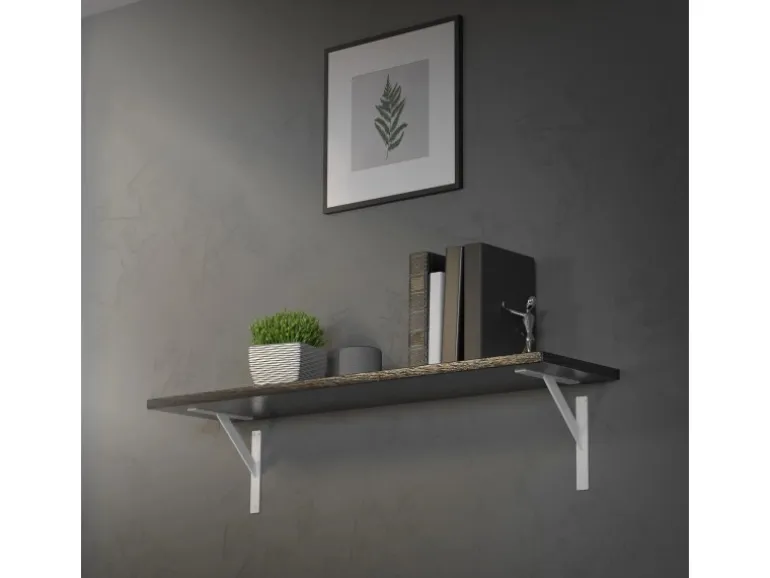 ML-Design 2 Stück Regalhalterung 240x240mm Weiß Aluminium Schwebende Regalwinkel