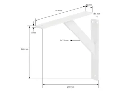 ML-Design 2 Stück Regalhalterung 240x240mm Weiß Aluminium Schwebende Regalwinkel