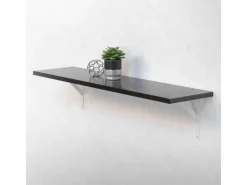 ML-Design 2 Stück Regalhalterung 240x240mm Weiß Aluminium Schwebende Regalwinkel