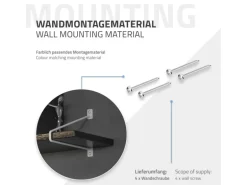 ML-Design 4 Stück Regalhalterung 265 mm Weiß aus Stahl Haarnadel Schwebe