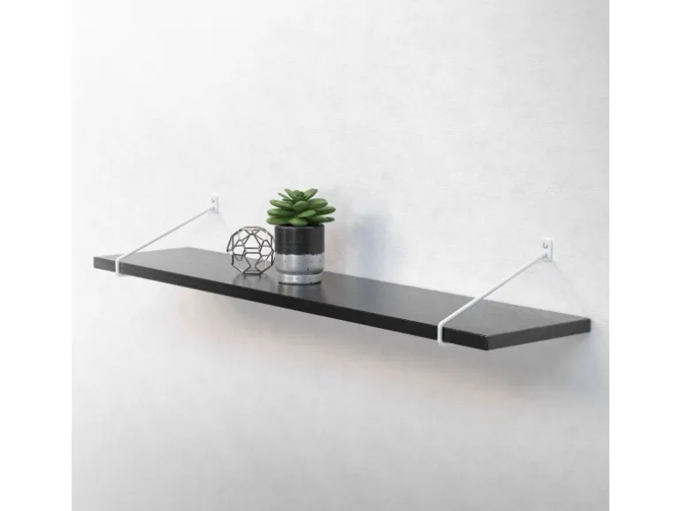 ML-Design 4 Stück Regalhalterung 265 mm Weiß aus Stahl Haarnadel Schwebe