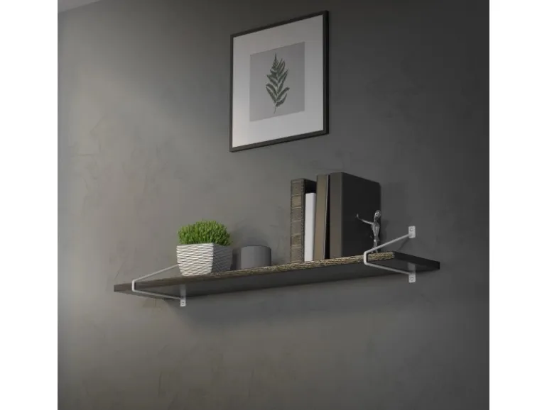 ML-Design 4 Stück Regalhalterung 265 mm Weiß aus Stahl Haarnadel Schwebe
