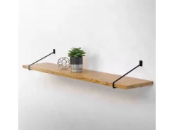 ML-Design 2 Stück Regalhalterung 265 mm Schwarz aus Stahl Haarnadel Regalwinkel