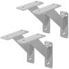 ML-Design 4 Stück Regalhalterung 120 x 120 mm Silber Aluminium Schwebende